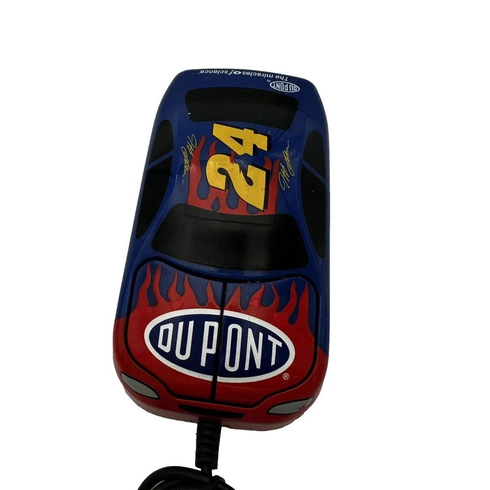 NASCAR Jeff Gordon #24 Dupont w/flames Vintage Computer Mouse w/ball - Used